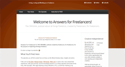 Desktop Screenshot of answersforfreelancers.creativeindependence.net