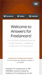 Mobile Screenshot of answersforfreelancers.creativeindependence.net